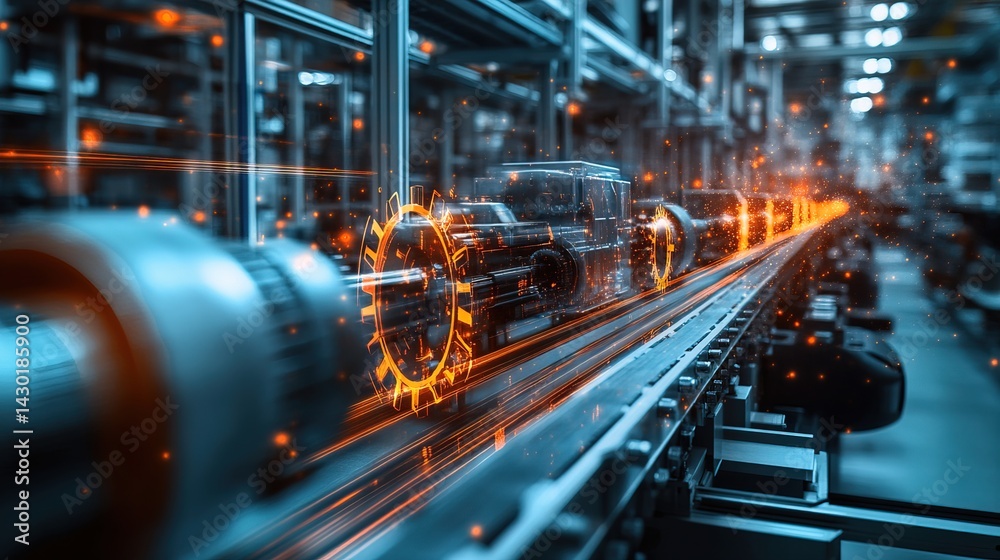 Naklejka premium Industrial Automation and Digitalization