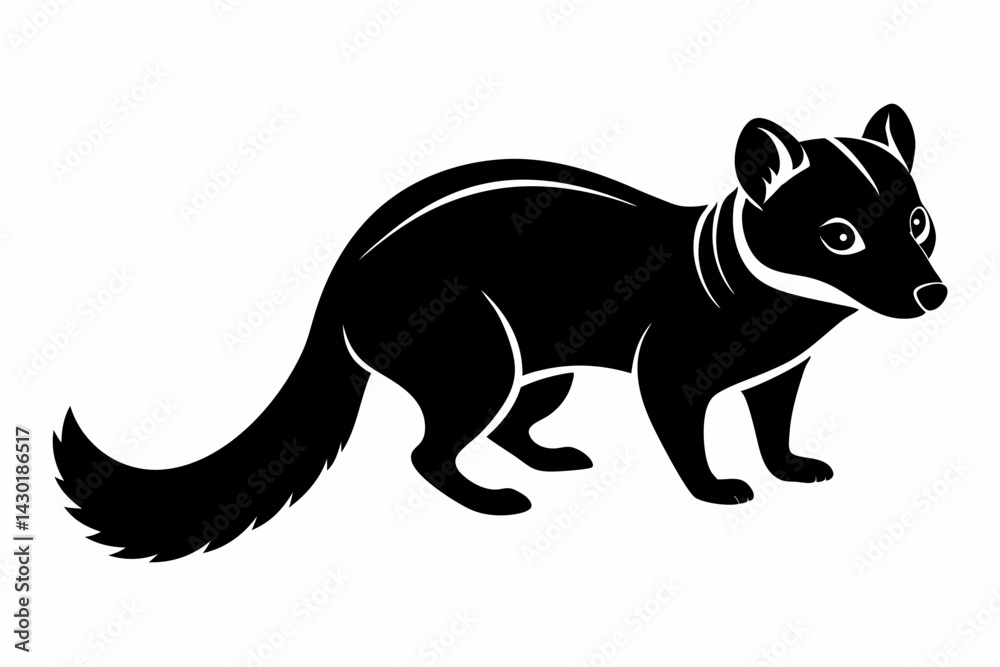 Fototapeta premium civet sihouette black vector