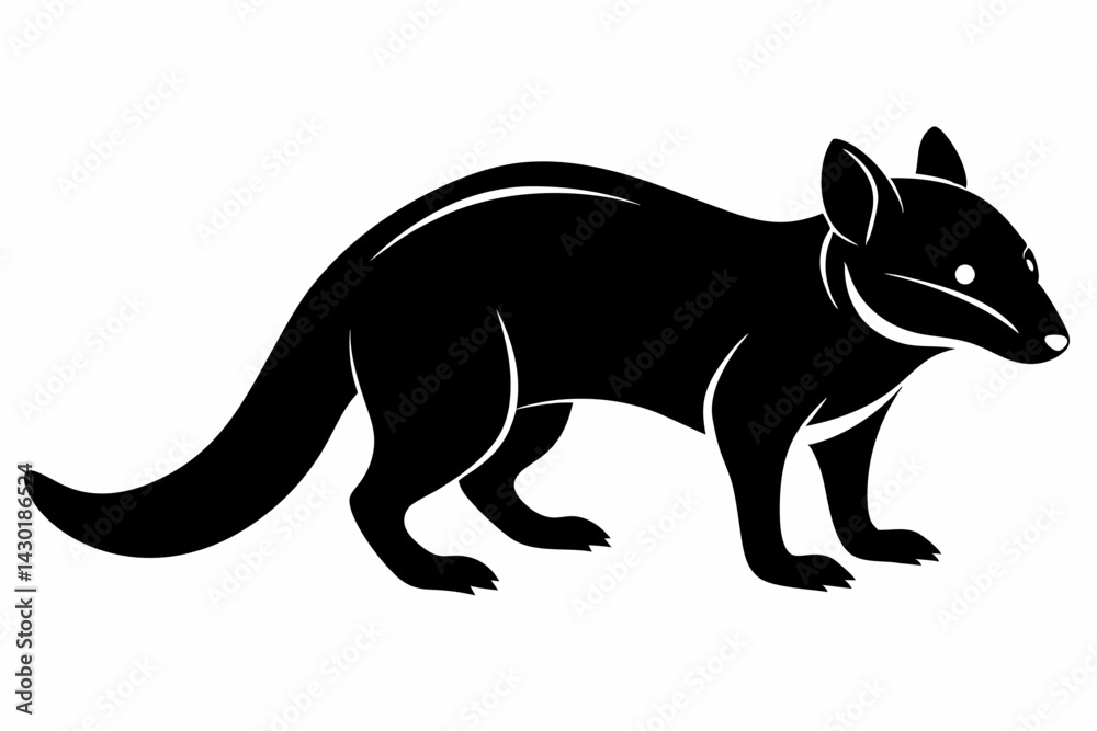 Fototapeta premium civet sihouette black vector