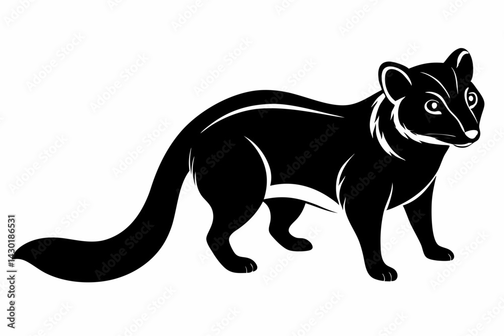 Obraz premium civet sihouette black vector
