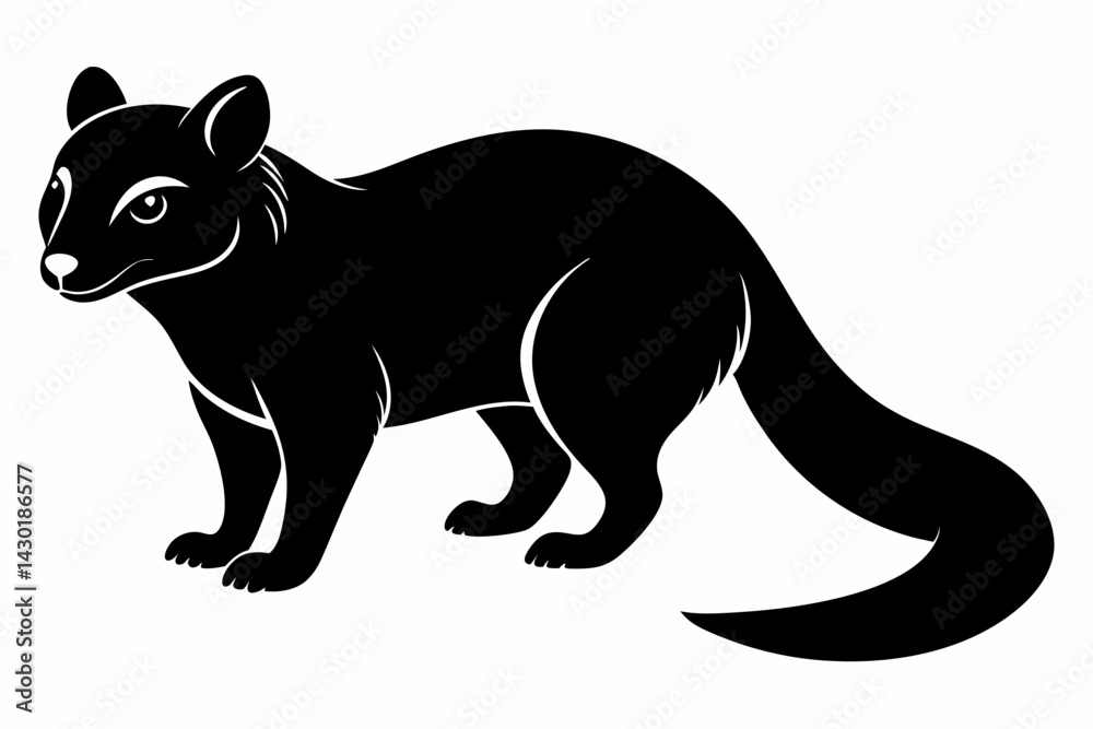 Obraz premium civet sihouette black vector