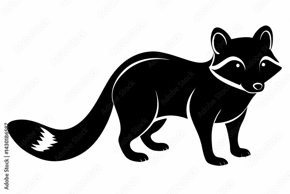 Fototapeta premium civet sihouette black vector