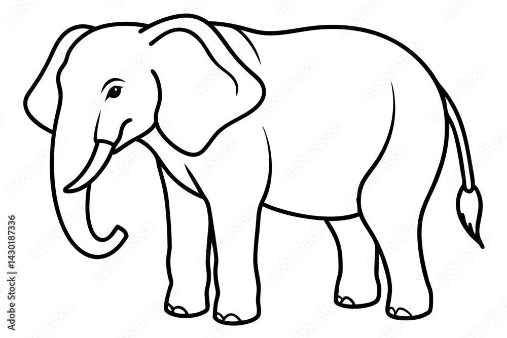 Minimalist Elephant Vector Minimalist Elephant Vector