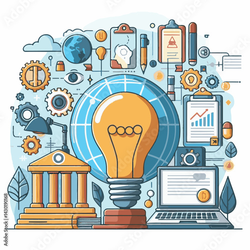 world, design, day, protection, creativity, poster, international, innovation, knowledge, vector, idea, safety, illustration, concept, business, imagination, celebration, creative, invention, property