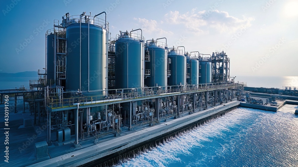Obraz premium Industrial Water Treatment Plant