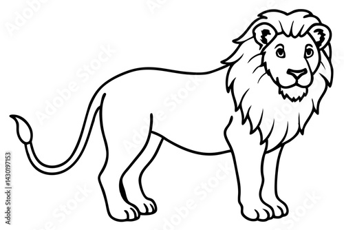 Minimalist Lion Vector