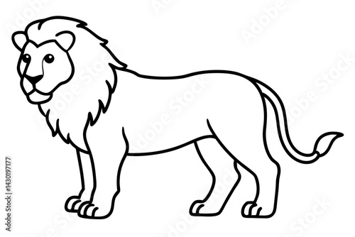 Minimalist Lion Vector