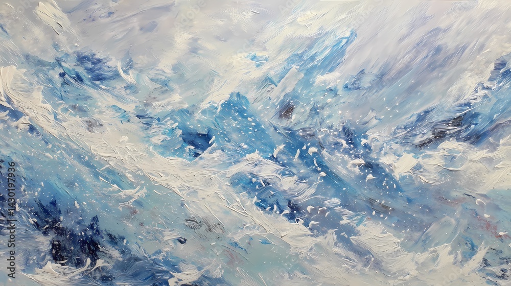 Abstract oil painting of ocean waves crashing, powerful sea concept. Perfect for wall art, backgrounds, and coastal designs. Abstract oil painting of ocean waves crashing, powerful sea concept. Perfect for wall art, backgrounds, and coastal designs.