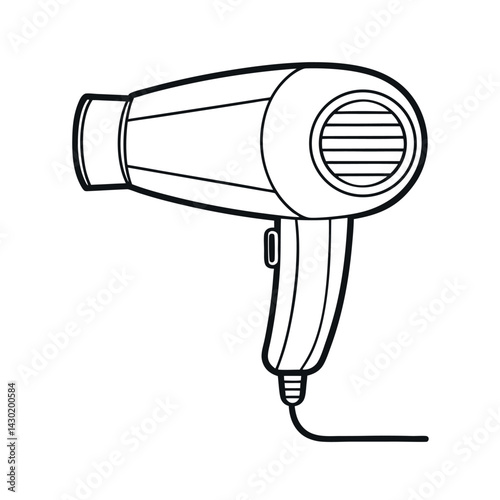 outline of a hair dryer