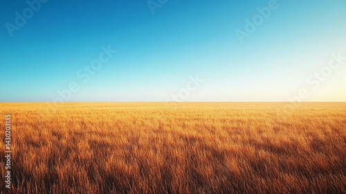Obraz na płótnie Golden Field Under Blue Sky w salonie