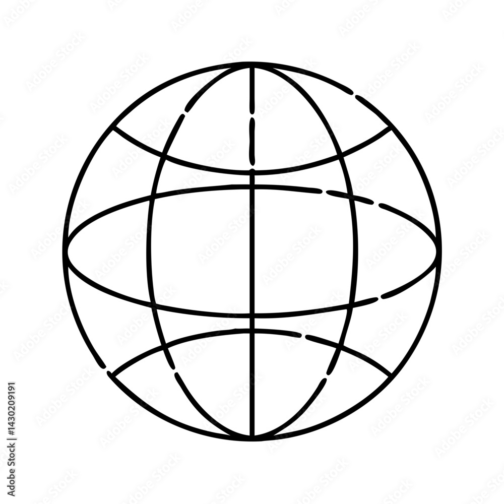 globe icon, globe line art - simple line art of globe, perfect for globe logos and icons globe icon, globe line art - simple line art of globe, perfect for globe logos and icons