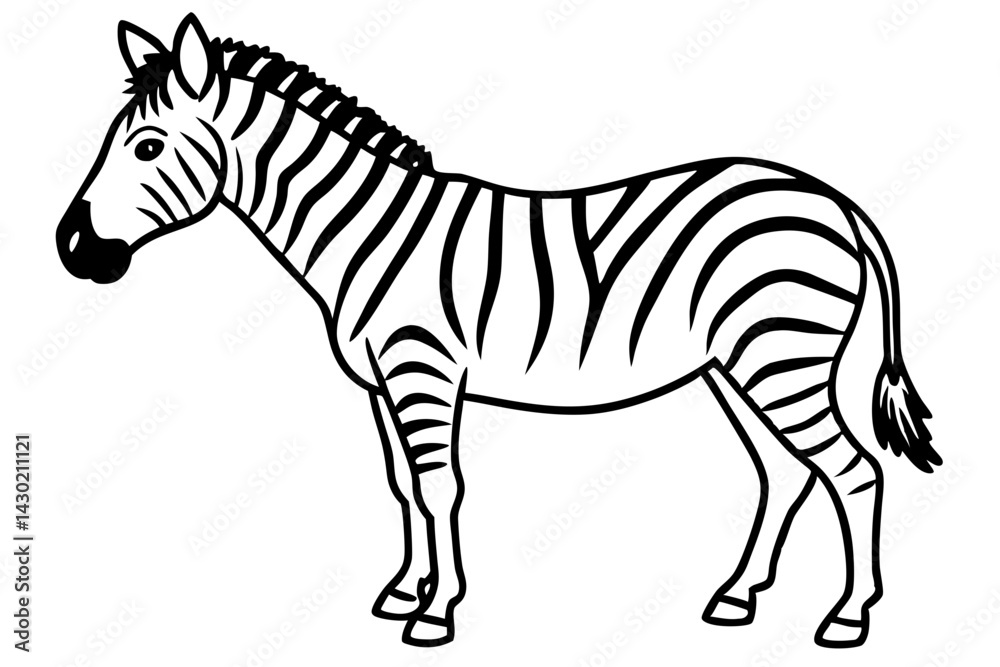 Fototapeta premium Minimalist Zebra Vector