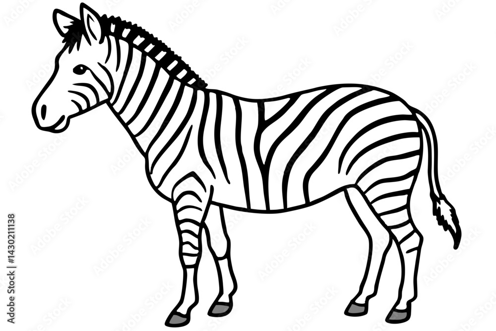 Obraz premium Minimalist Zebra Vector