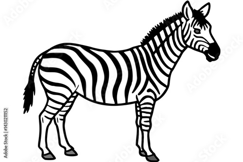 Minimalist Zebra Vector