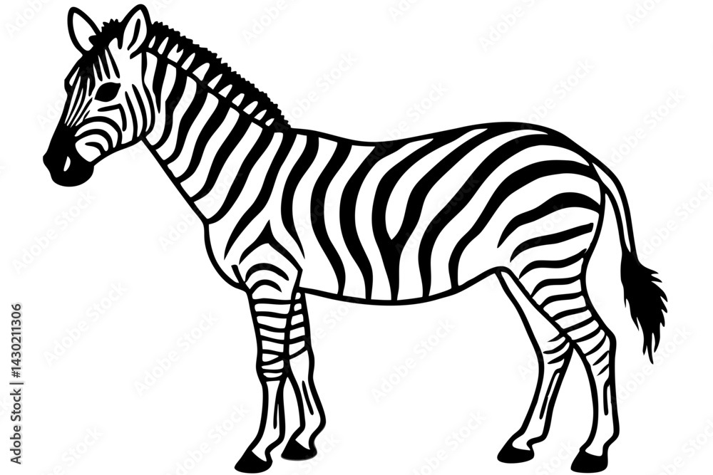 Obraz premium Minimalist Zebra Vector