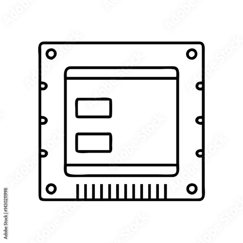 ssd icon, ssd line art - simple line art of ssd, perfect for ssd logos and icons