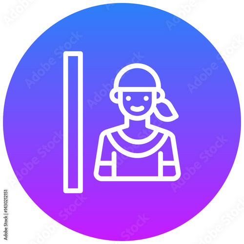 Man Cleaning Bathroom Icon