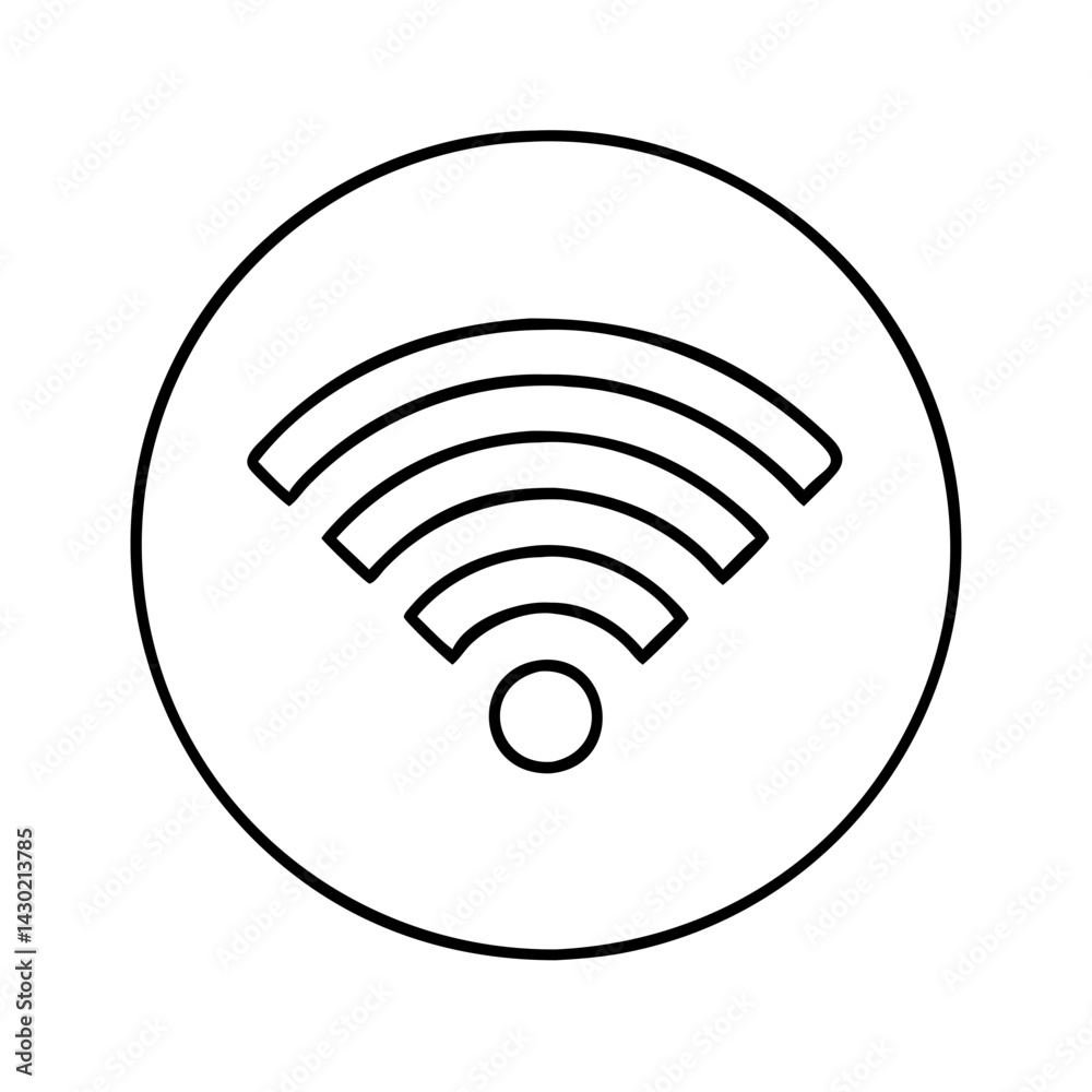 wifi symbol icon, wifi symbol line art - simple line art of wifi symbol, perfect for wifi symbol logos and icons wifi symbol icon, wifi symbol line art - simple line art of wifi symbol, perfect for wifi symbol logos and icons
