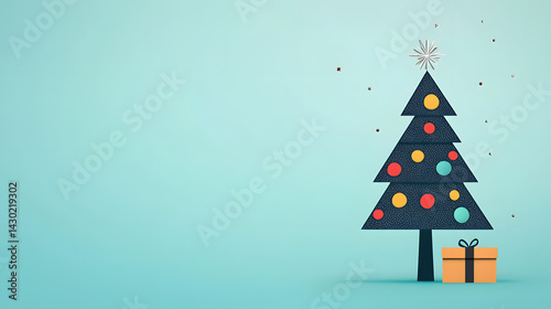 Minimalist style Christmas,Christmas, decoration, Christmas tree,holiday, xmas,winter, decorations,celebration, presents,gift, Santa Claus,ornaments,december,seasonal,art,happy,new year