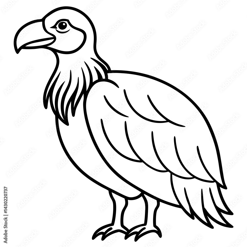 Condor in a Single Line Vector Art Condor in a Single Line Vector Art