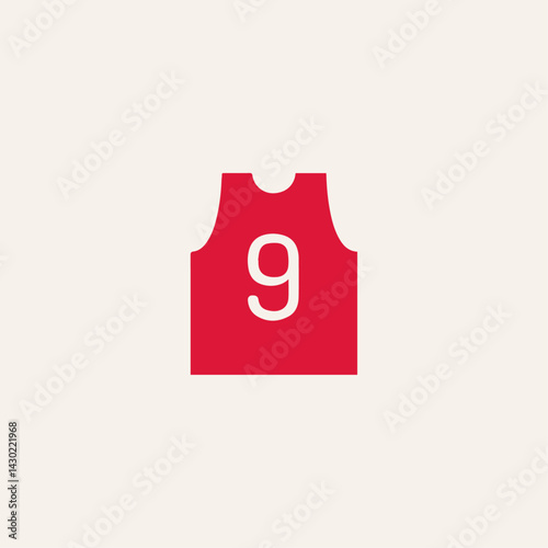 Basketball jersey icon flat vector design