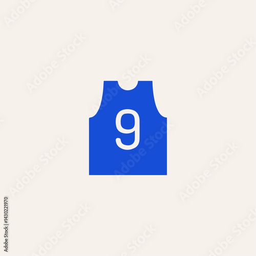 Basketball jersey icon flat vector design