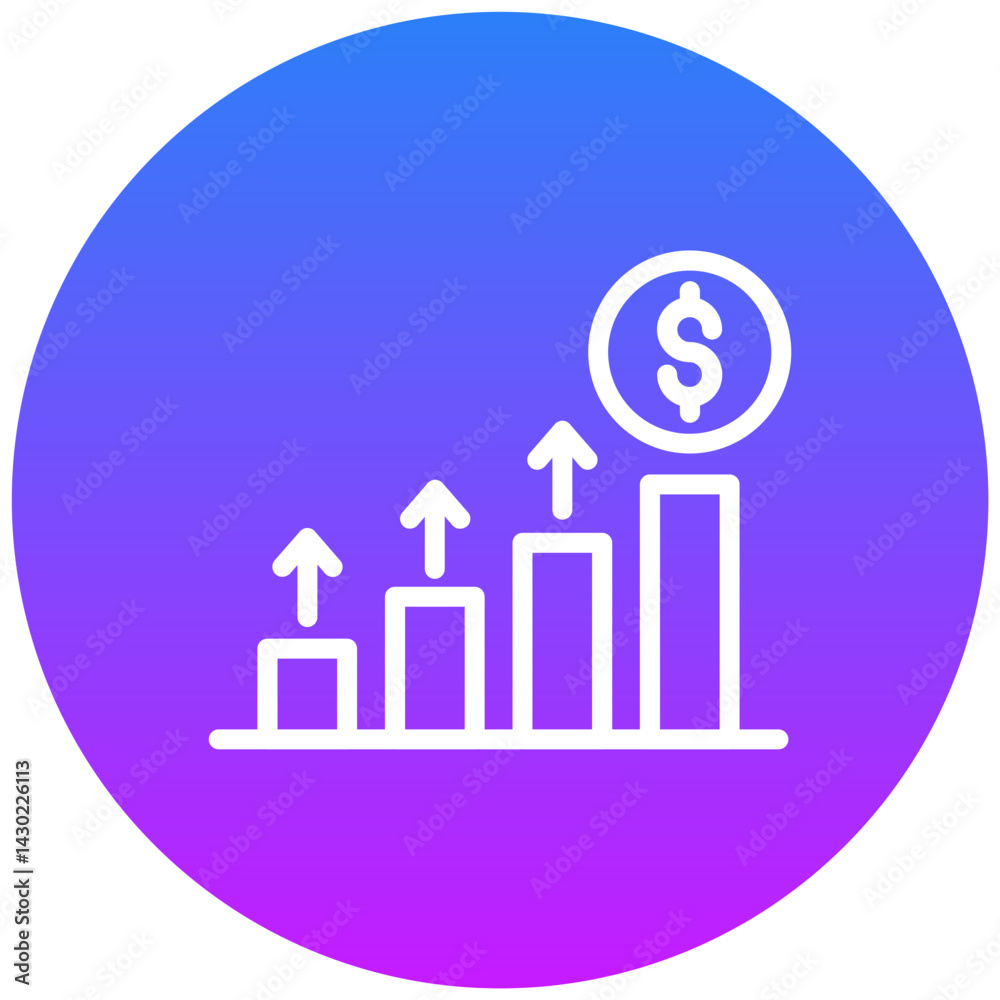 Money Growth Icon Money Growth Icon