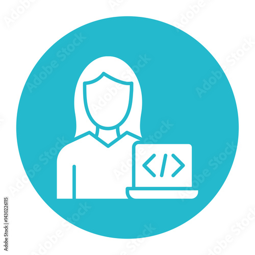 Developer Female Icon