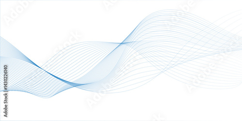 Abstract sky blue, white smooth element swoosh speed wave modern stream background.  digital gradient transparent tech curve creative technology flowing  Abstract wavy element for design on
