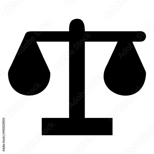 Scales icon Black silhouette vector illustration isolated on transparent background