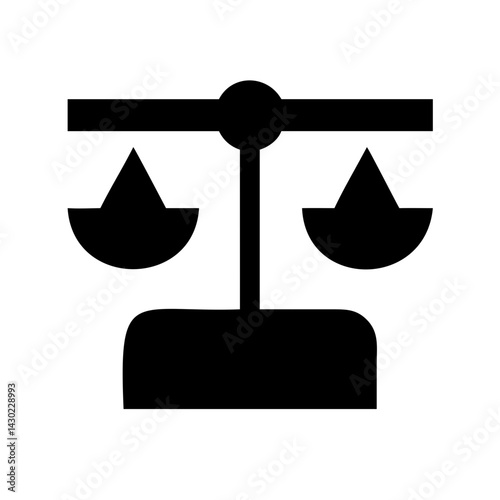 Simple Scales icon silhouette isolated on transparent background