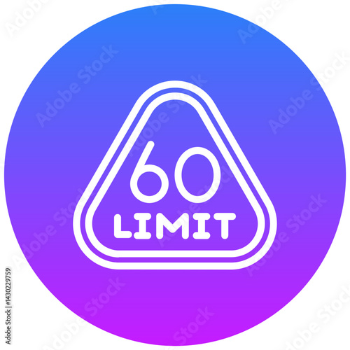 60 Speed Limit Icon