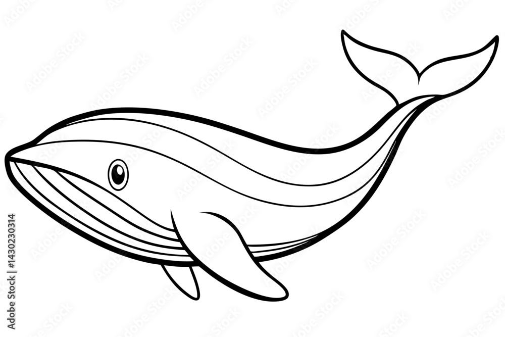 Obraz premium Modern Whale Art Vector