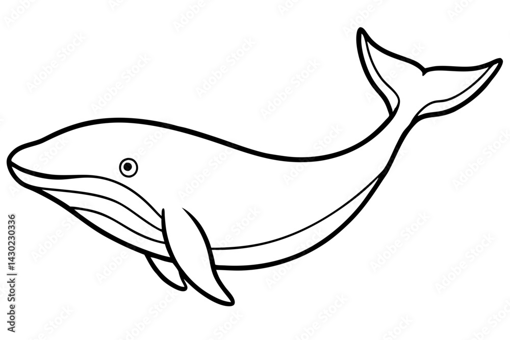 Obraz premium Modern Whale Art Vector