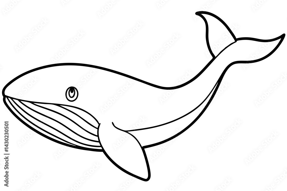Fototapeta premium Modern Whale Art Vector
