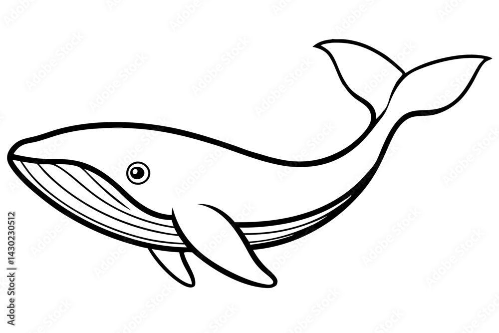 Fototapeta premium Modern Whale Art Vector