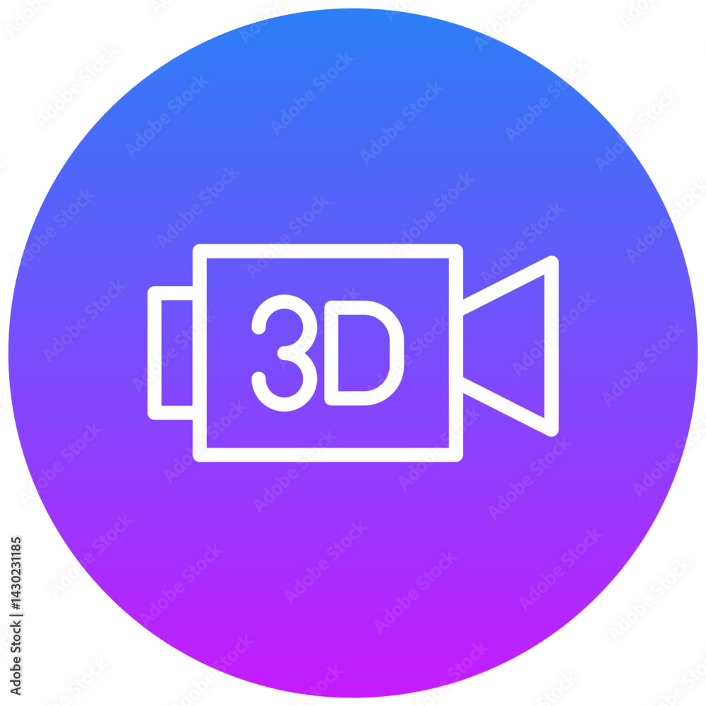 3d Camera Icon 3d Camera Icon