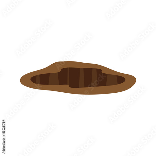 Ground hole vector illustration 