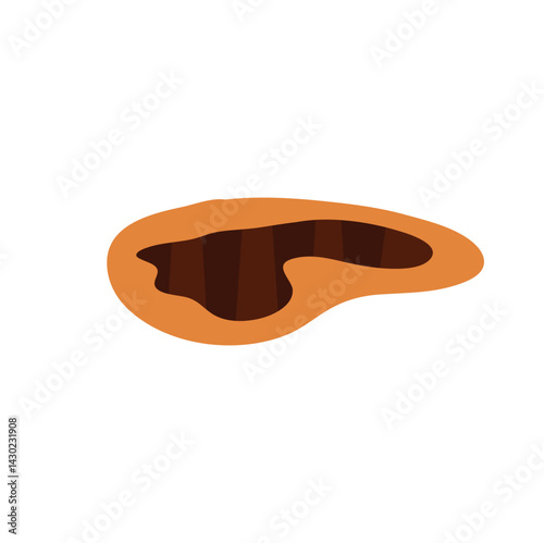 Ground hole vector illustration 
