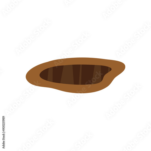 Ground hole vector illustration 