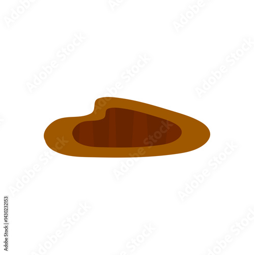 Ground hole vector illustration 