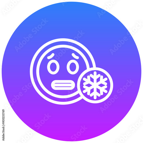 Cold Face Vector Icon
