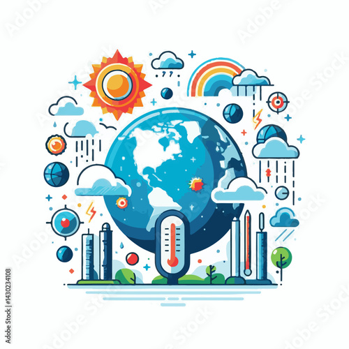 meteorology, weather, climate, earth, background, cloud, world, nature, forecast, environment, temperature, vector, season, day, illustration, meteorological, march, sun, poster, rain, world meteorolo