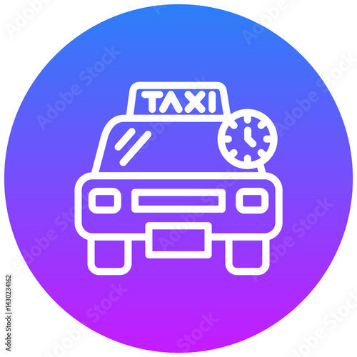 Busy Taxi Vector Icon