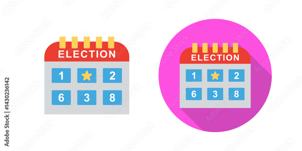Fototapeta premium Election Day Vector Icon