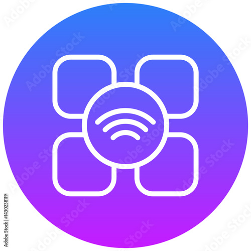 Grid Computing Vector Icon