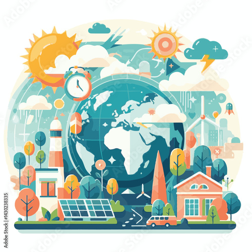meteorology, weather, climate, earth, background, cloud, world, nature, forecast, environment, temperature, vector, season, day, illustration, meteorological, march, sun, poster, rain, world meteorolo