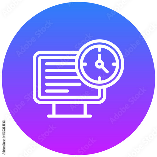 Working Time Vector Icon