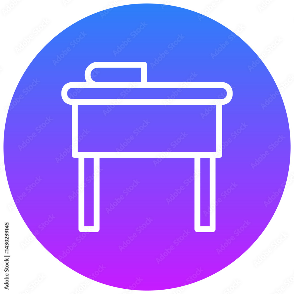 Study Desk Vector Icon Study Desk Vector Icon