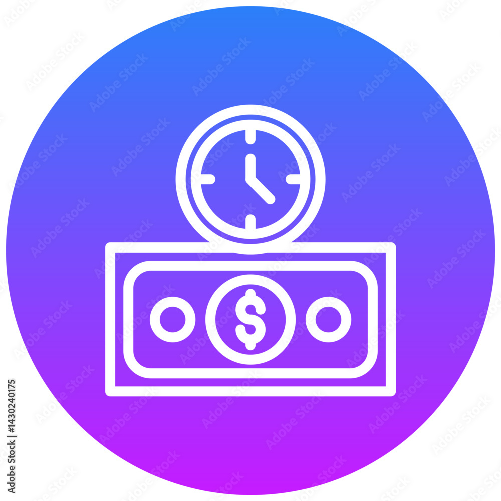 Time Based Payment Vector Icon Time Based Payment Vector Icon